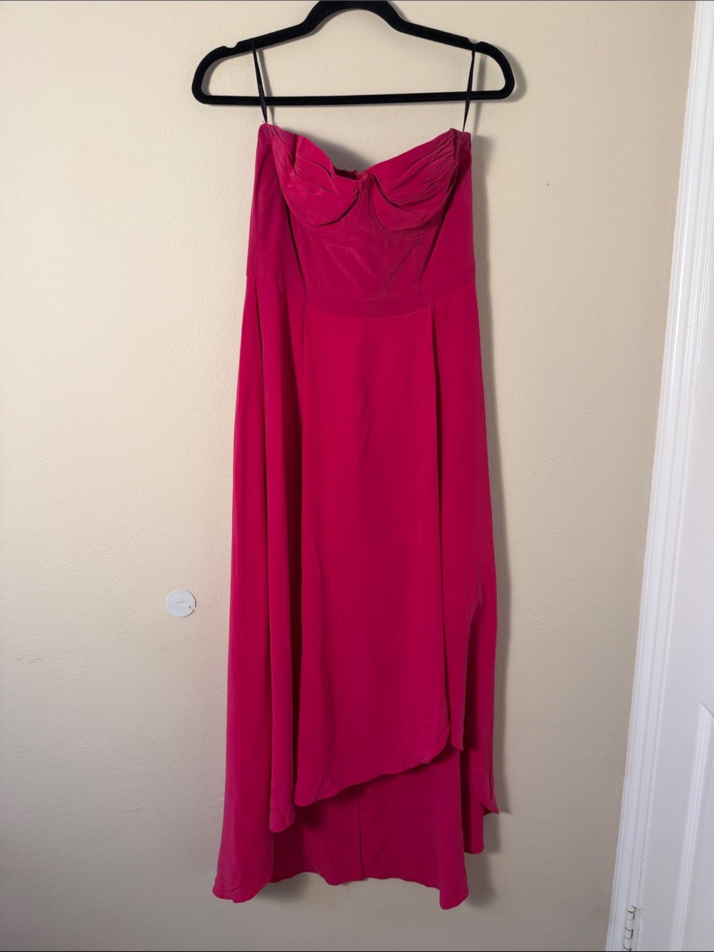 ZIMMERMANN Hot Pink Silk Strapless Bustier Gown Size 3